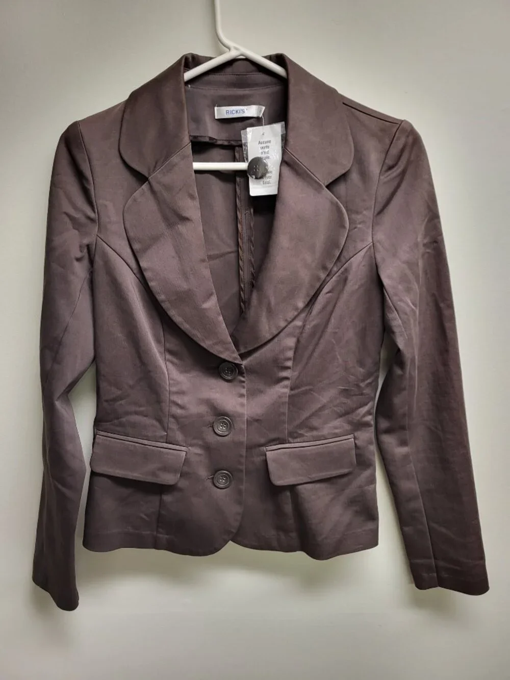 Ricki's Women's Blazer Size 2 Brown Fitted Career Jacket New With Tags Office - Picture 3 of 13